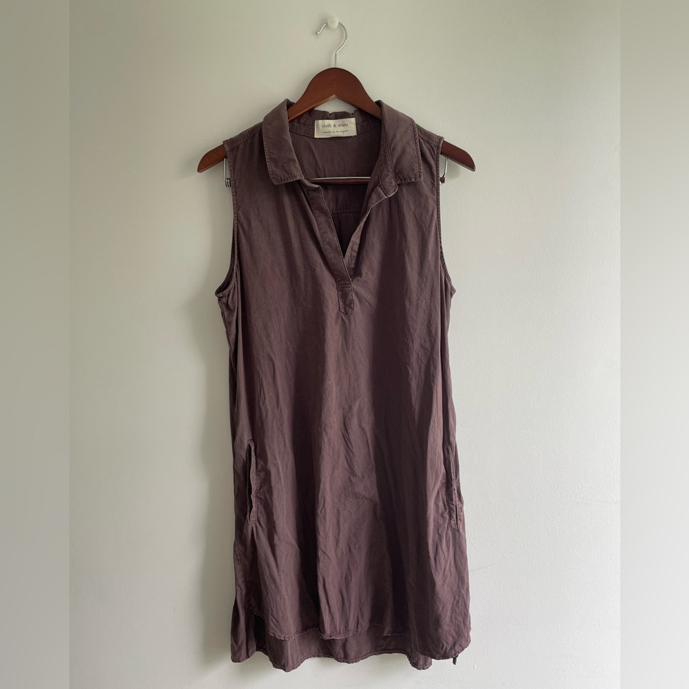 Anthropologie cloth & stone | mauve sleeveless tunic dress, women’s size L